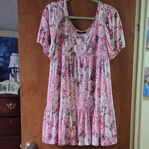 Lily Pink Floral Tunic Top